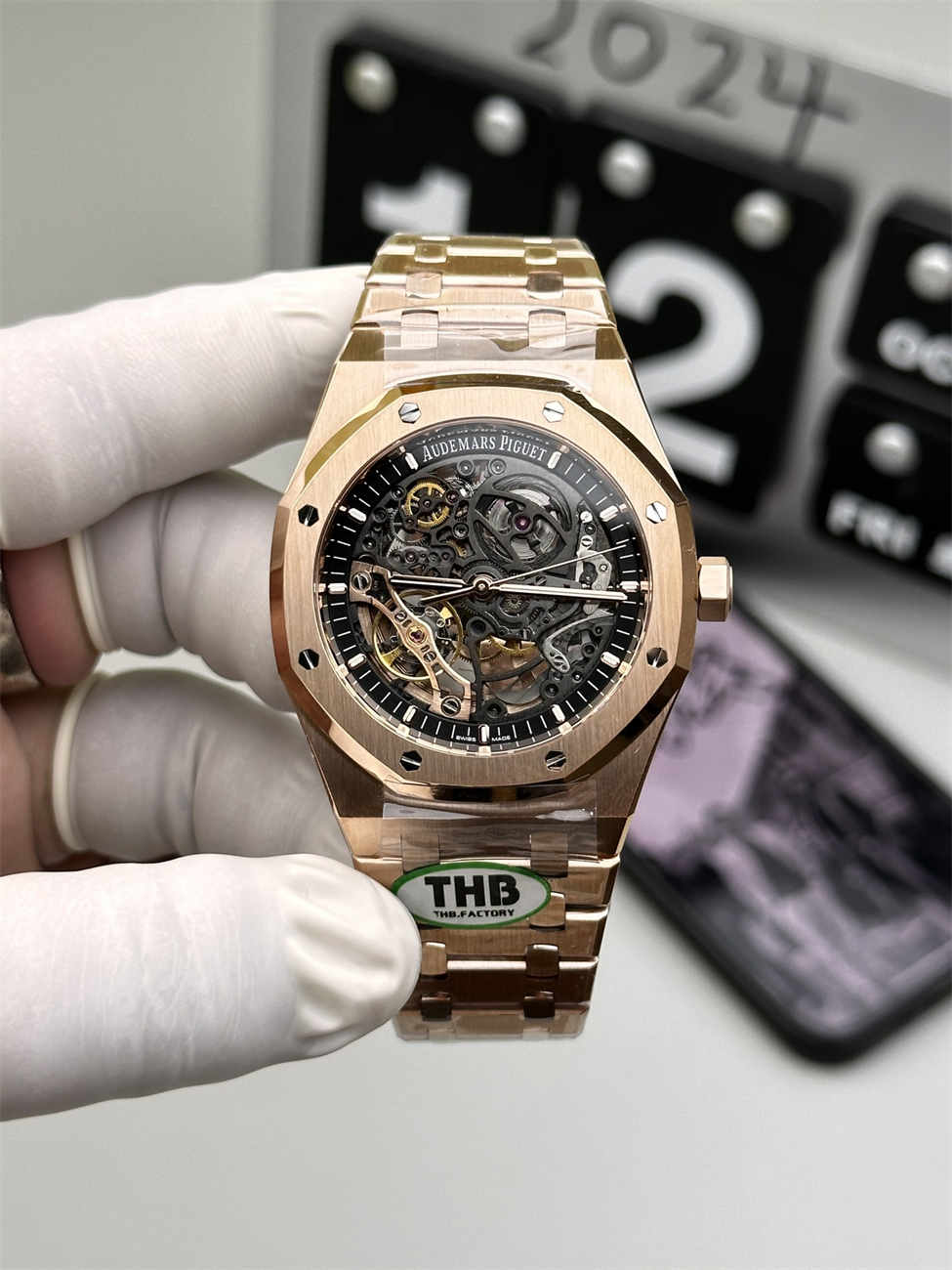 Audemars Piguet 15407 Rose Gold Replica – Royal Oak Double Balance Wheel Openworked 41mm