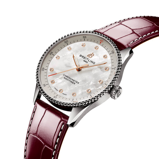 Breitling Replica Watch Navitimer 32, Stainless steel, Mother-of-pearl dial and 12 Diamonds, A77320E61A2P2