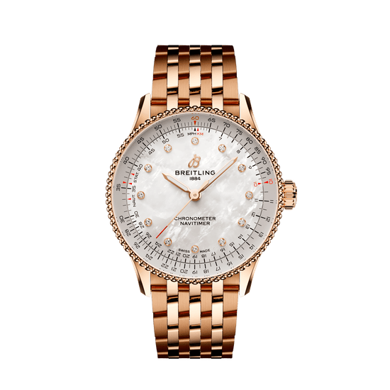 Breitling Replica Watch Navitimer Automatic 36, Small-scale traceable 18k Red Gold, R17327211A1R1