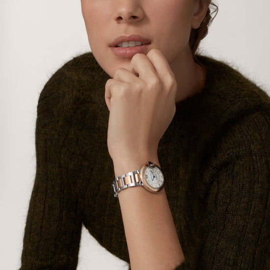 Cartier Replica Watch Ballon Bleu de Cartier Replica Watch, Stainless Steel and 18k Rose Gold, 33mm, W3BB0021