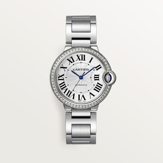 Cartier Replica Watch Ballon Bleu de Cartier Replica Watch, Stainless Steel and Diamonds, 36mm, W4BB0024