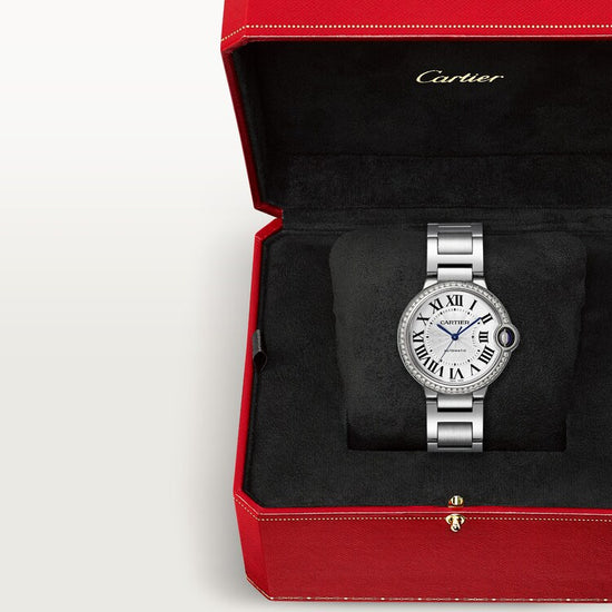 Cartier Replica Watch Ballon Bleu de Cartier Replica Watch, Stainless Steel and Diamonds, 36mm, W4BB0024