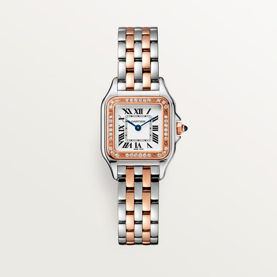 Cartier Replica Watch Panthère de Cartier Replica Watch, Stainless Steel, 18k Rose Gold and Diamonds, 22mm x 30mm, W3PN0006