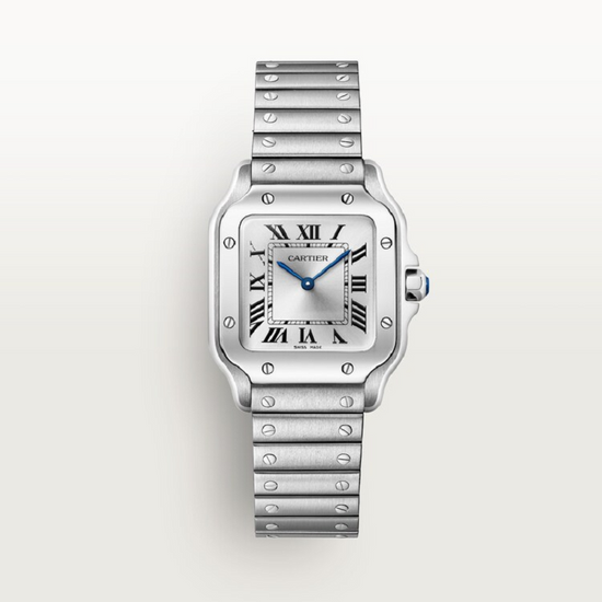 Cartier Replica Watch Santos de Cartier Replica Watch, Stainless Steel, 27mm x 34.5mm, WSSA0082