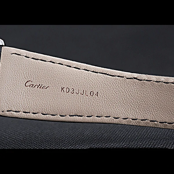 Cartier Ronde Louis Stainless Steel Case White Dial Roman and Diamond Numerals new60087