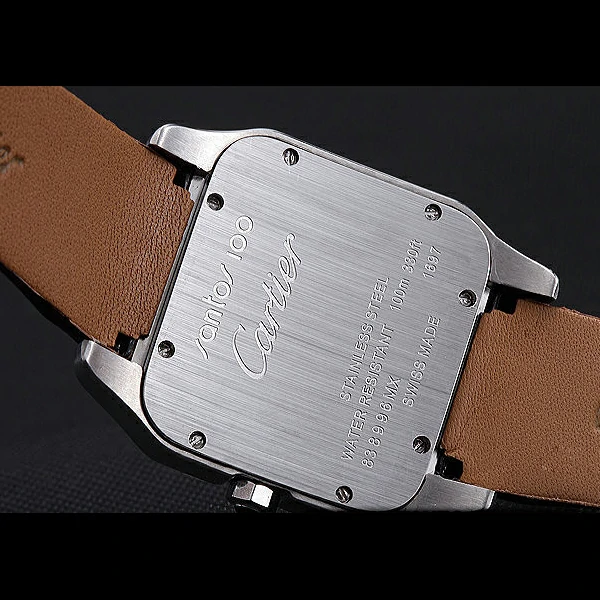 Cartier Santos 100 Diamond Silver Bezel new59841
