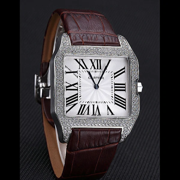 Cartier Santos 100 Diamond Silver Bezel new59841