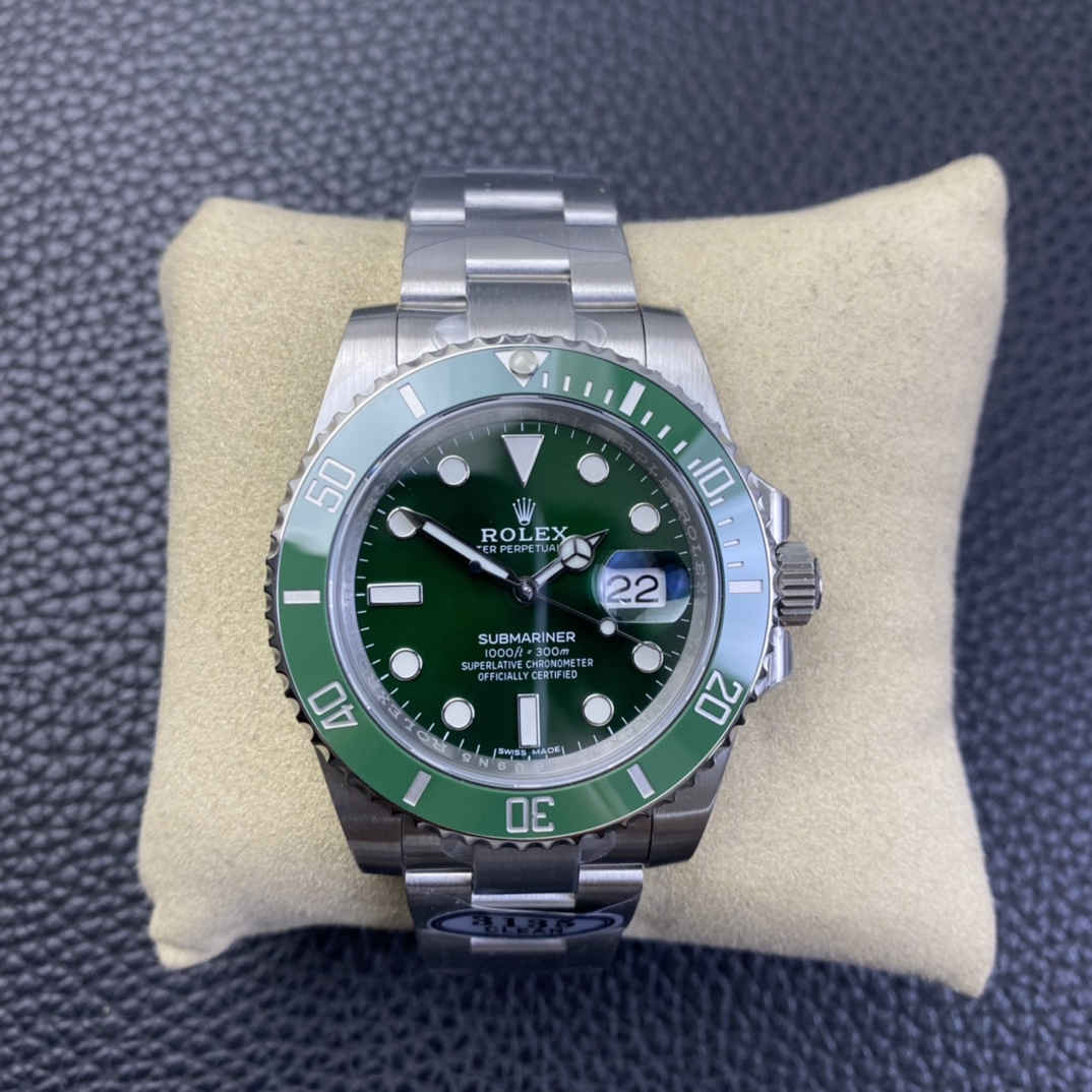 116610LN Replica Watch – Premium Rolex Submariner green Clone 40mm