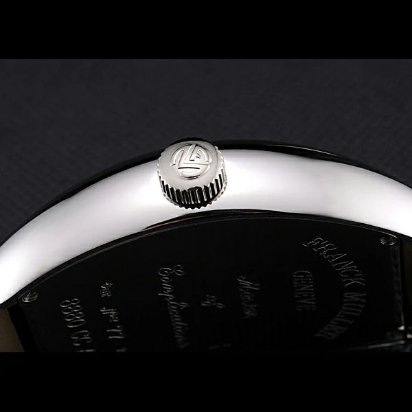 Franck Muller Casablanca Black Croco Leather Strap White Dial new59261