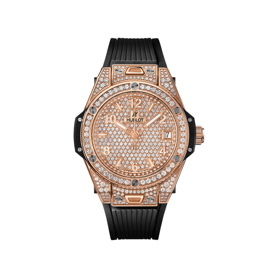 Hublot Replica Watch Big Bang ONE CLICK KING GOLD FULL PAVÉ 465.OX.9010.RX.1604
