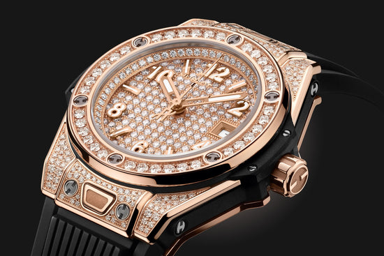 Hublot Replica Watch Big Bang ONE CLICK KING GOLD FULL PAVÉ 485.OX.9000.RX.1604