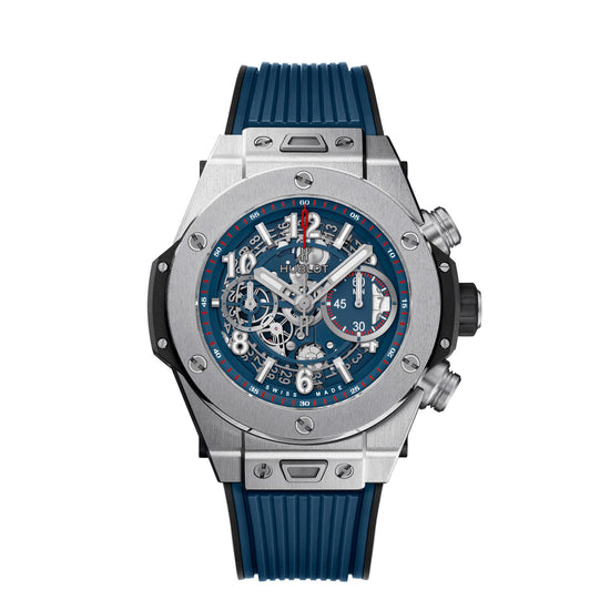 Hublot Replica Watch Big Bang, Unico Titanium Blue 45mm, 411.NX.5179.RX