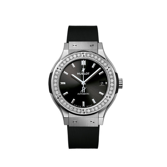 Hublot Replica Watch Classic Fusion Titanium Diamonds 38, 565.NX.1470.RX.1204