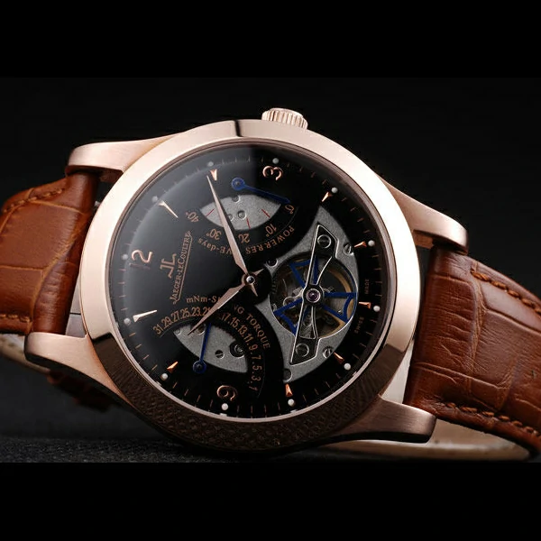 Jaeger Le Coultre Master Control Tourbillon Black Dial Brown Leather Strap new58370