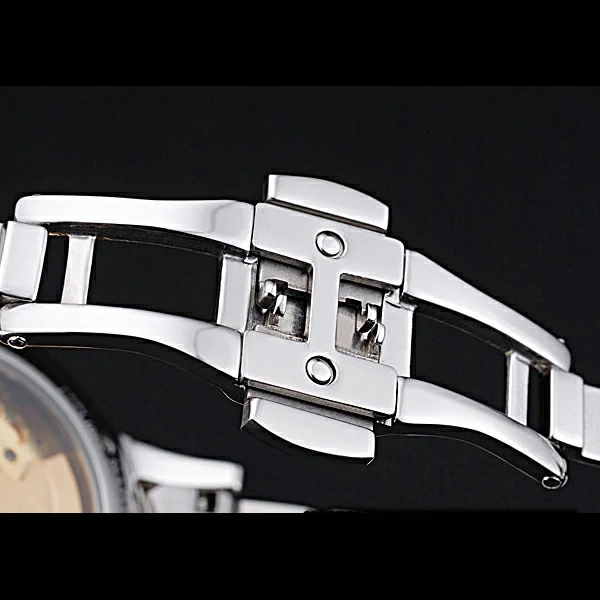 Jaeger LeCoultre Master Black Dial Rose Gold Bezel Two Tone Band new59994