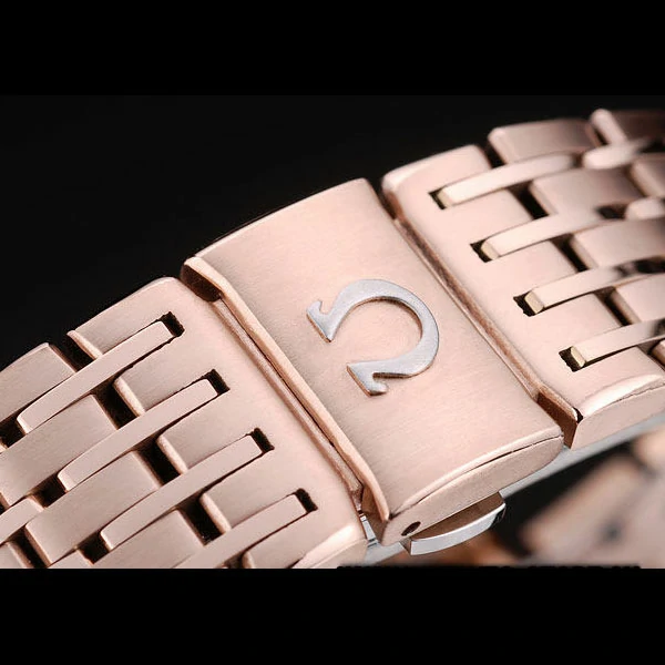 Omega DeVille Rose Gold Bezel Black Dial new58960