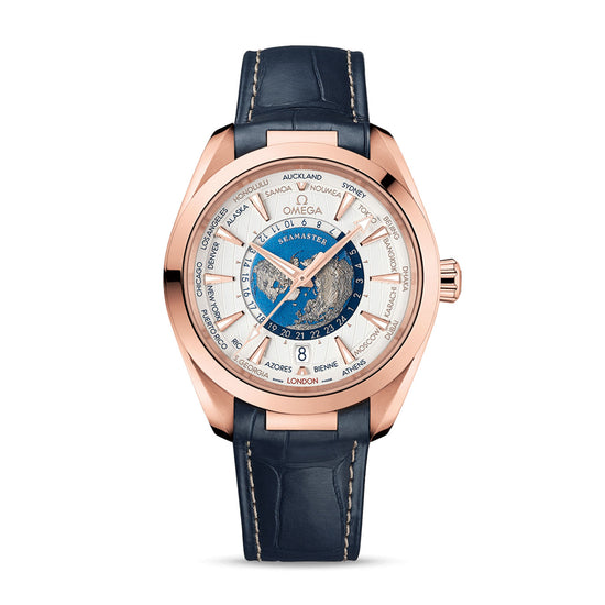 Omega Replica Watch Seamaster AQUA TERRA 150M CO‑AXIAL MASTER CHRONOMETER GMT WORLDTIMER 220.53.43.22.02.001