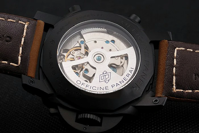Panerai Luminor 1950 3 Days Chrono Flyback Black Dial Black Case Brown Leather Strap new122726