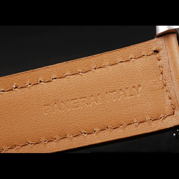 Panerai Luminor Brushed Stainless Steel Case Brown Dial Brown Leather Strap new58215