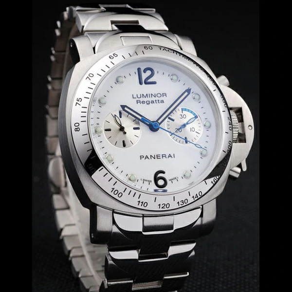 Panerai Luminor Brushed Stainless Steel Case White Dial Stainless Steel Strap new58189