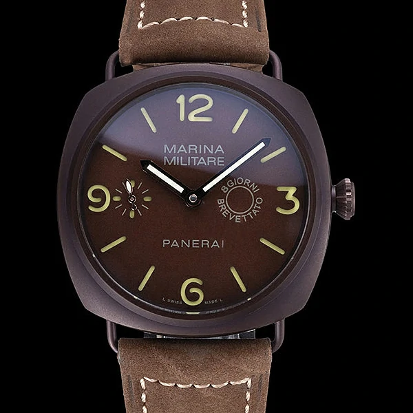 Panerai Luminor Marina Militare Purple Stainless Steel Bezel Khaki Bracelet new60216