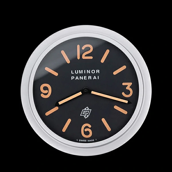 Panerai Luminor Marina Wall Clock Black Orange new60364