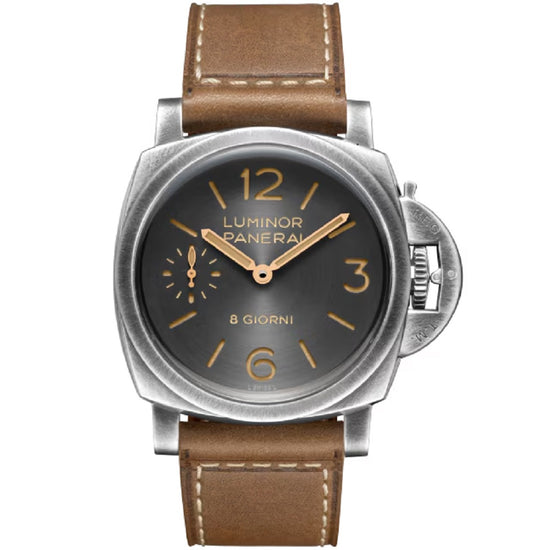 Panerai Replica Watch Luminor 8 Giorni, 44mm, Brunito Stainless Steel, PAM01733