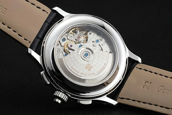 Patek Philippe 5170J White Dial Gold Hands Stainless Steel Case Black Leather Strap new122986