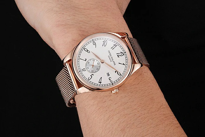 Patek Philippe Calatrava Small Seconds White Dial Rose Gold Case And Bracelet new122969