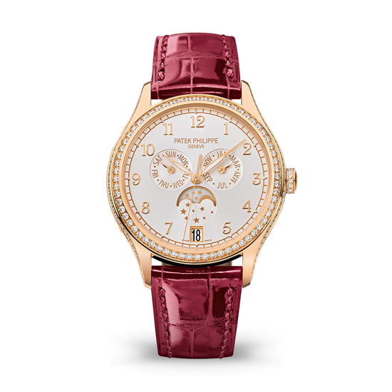 Patek Philippe Replica Watch Complication, 18k Rose Gold set with 155 diamonds (~1.34 ct), 38mm, Annual Calendar 4947R-001