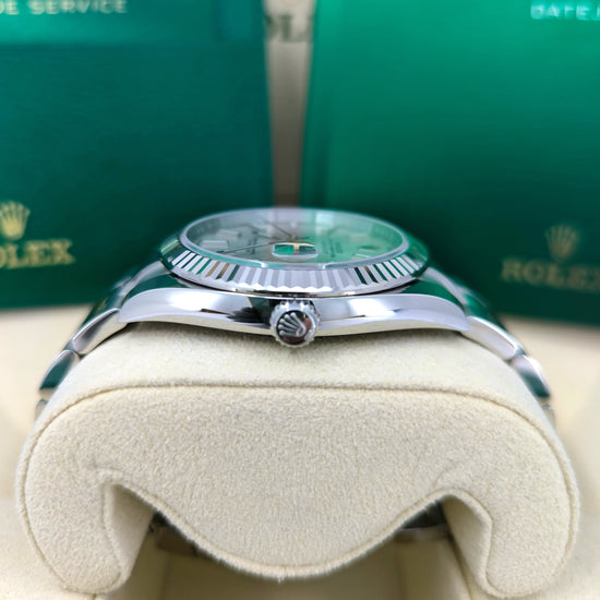 Pre-owned Rolex Replica Watch Datejust 41, Stainless Steel and 18k White Gold, 41mm, 126334-0003