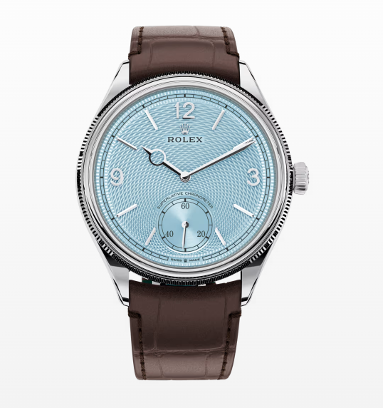 Replica Rolex Perpetual 1908 Brown Leather Strap 39MM Watch