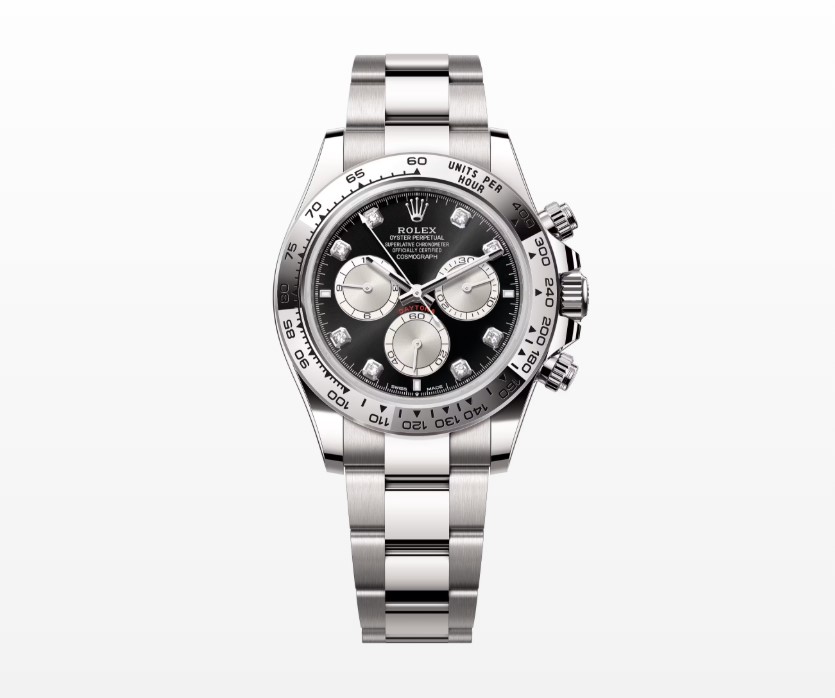 Rolex Daytona 126509 Replica – White Gold Black Diamond Dial (4131)