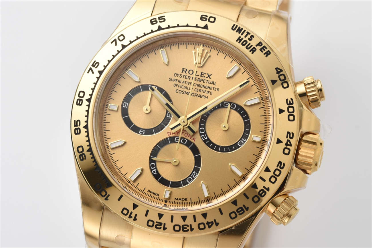 Rolex Daytona Champagne Dial Replica – 126518LN Yellow Gold Chronograph