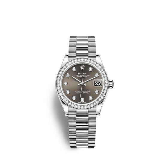 Rolex Replica Watch Datejust 31, 18kt White Gold, 278289RBR-0006