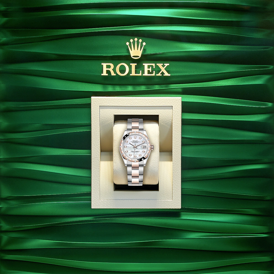 Rolex Replica Watch Datejust 31, Oystersteel, 18kt Everose Gold and diamonds, 278341RBR-0025