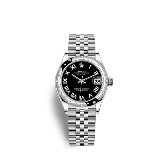 Rolex Replica Watch Datejust 31, Oystersteel, 18kt White Gold and diamonds, 278344RBR-0002