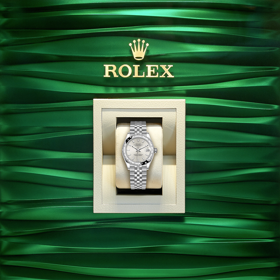Rolex Replica Watch Datejust 31, Oystersteel, 18kt White Gold and diamonds, 278344RBR-0014