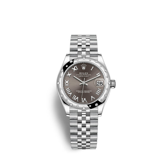 Rolex Replica Watch Datejust 31, Oystersteel, 18kt White Gold and diamonds, 278344RBR-0024
