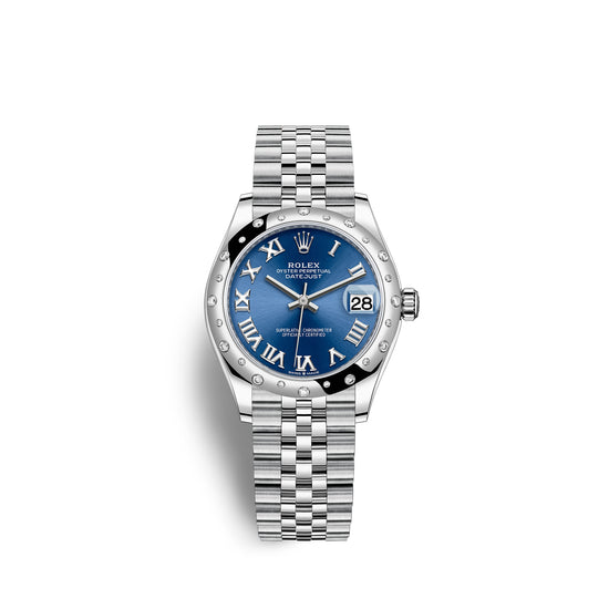 Rolex Replica Watch Datejust 31, Oystersteel, 18kt White Gold and diamonds, 278344RBR-0036