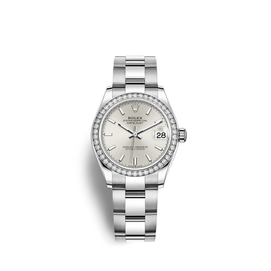 Rolex Replica Watch Datejust 31, Oystersteel, 18kt White Gold and diamonds, 278384RBR-0015