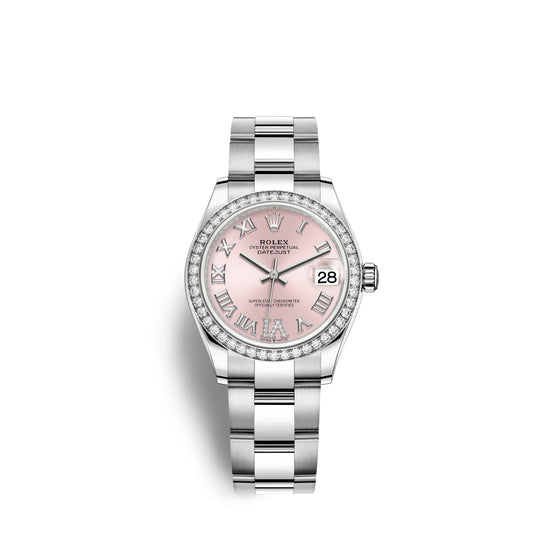 Rolex Replica Watch Datejust 31, Oystersteel, 18kt White Gold and diamonds, 278384RBR-0027