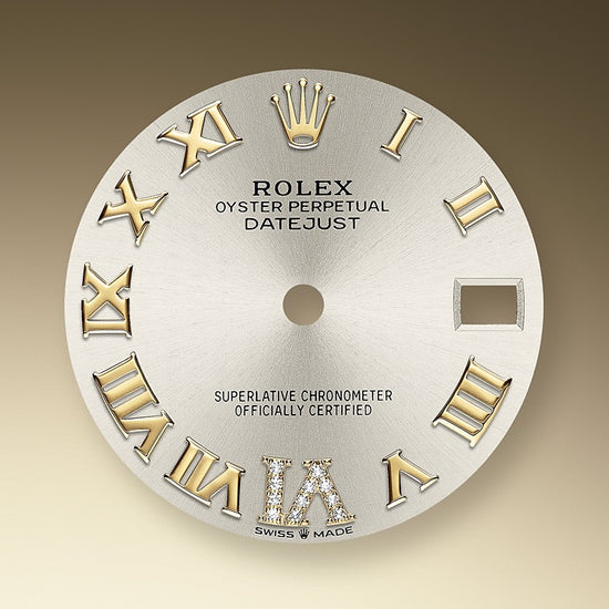 Rolex Replica Watch Datejust 31, Oystersteel, 18kt Yellow Gold and diamonds, 278383RBR-0003