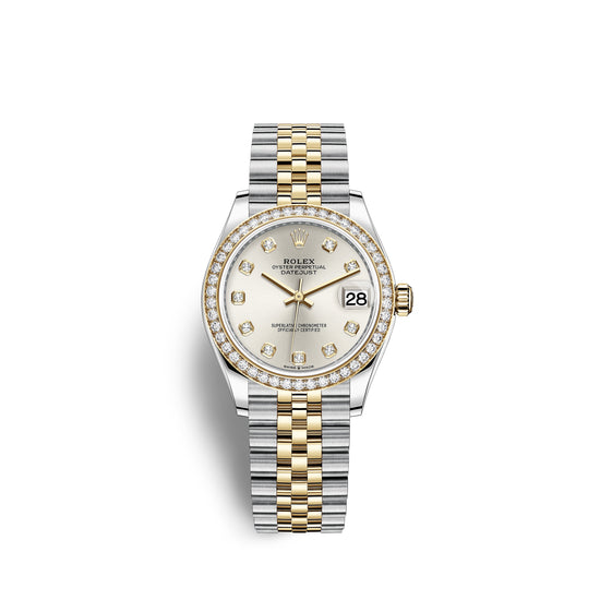 Rolex Replica Watch Datejust 31, Oystersteel, 18kt Yellow Gold and diamonds, 278383RBR-0020