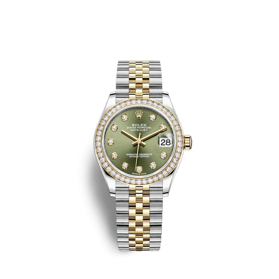 Rolex Replica Watch Datejust 31, Oystersteel, 18kt Yellow Gold and diamonds, 278383RBR-0030