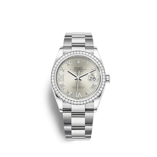Rolex Replica Watch Datejust 36 Oystersteel and white gold 126284RBR-0022