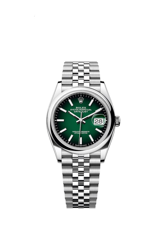 Rolex Replica Watch Datejust 36, Oystersteel, Green ombré dial, Domed Jubilee, 126200-0026