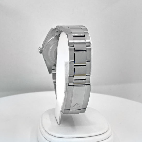 Rolex Replica Watch, Datejust 41, Oystersteel and 18k White Gold, Bright Blue with Diamonds Dial, Oyster 126334-0015