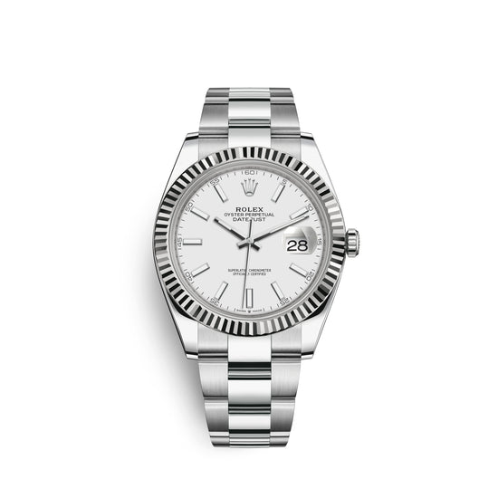 Rolex Replica Watch Datejust 41, Stainless Steel and 18k White Gold, 41mm, 126334-0009