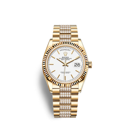 Rolex Replica Watch Day-Date, 36mm, 18k Yellow Gold, 128238-0082